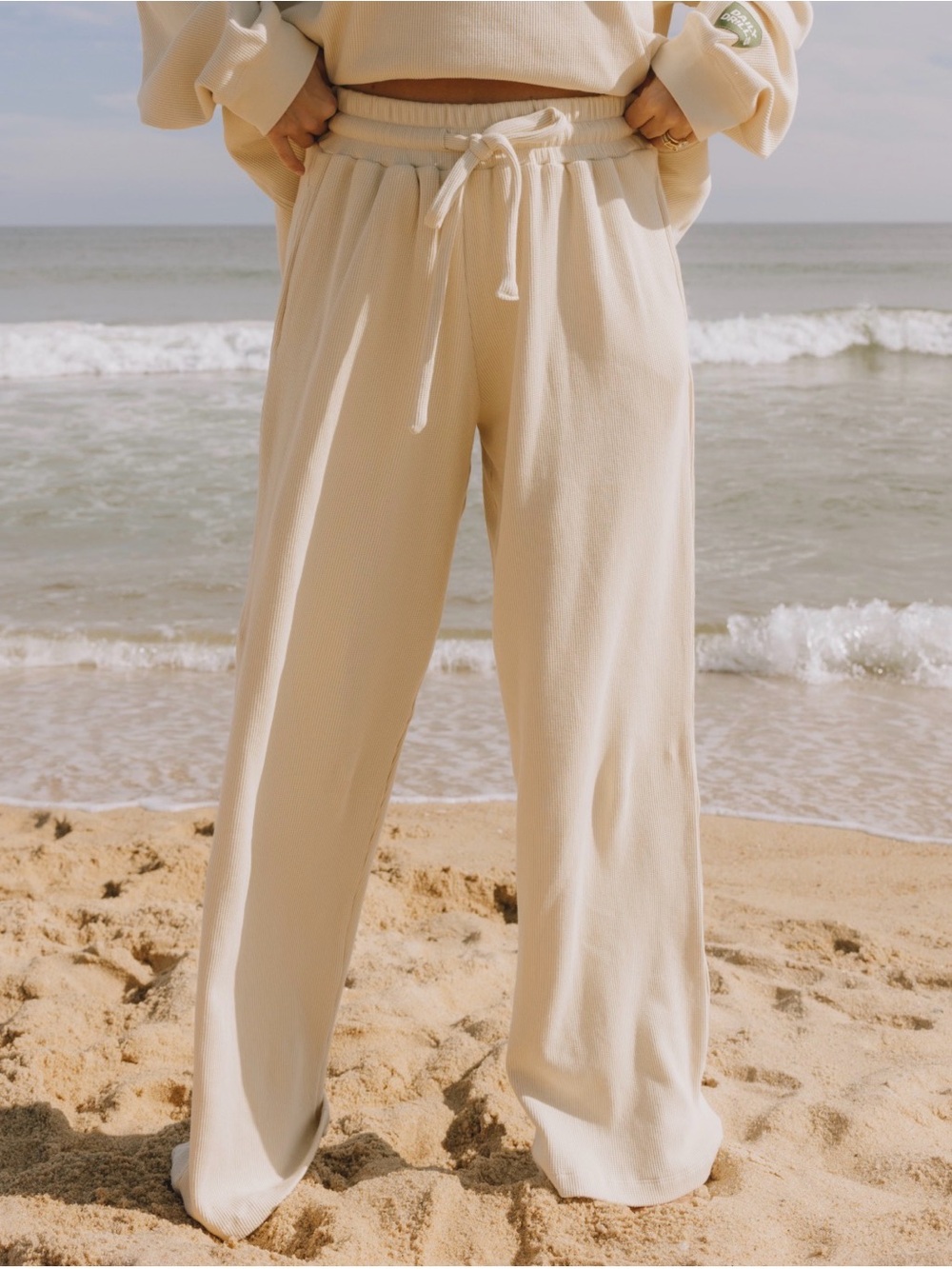 DAILY DRILLS Thermal Resort Pants in Sand XS/S